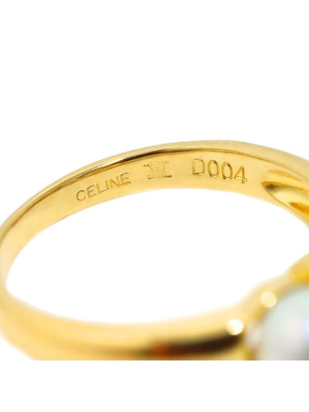 Celine Ring Akoya Pearl mm Diamond 18k YG Yellow Gold - Picture 4 of 9